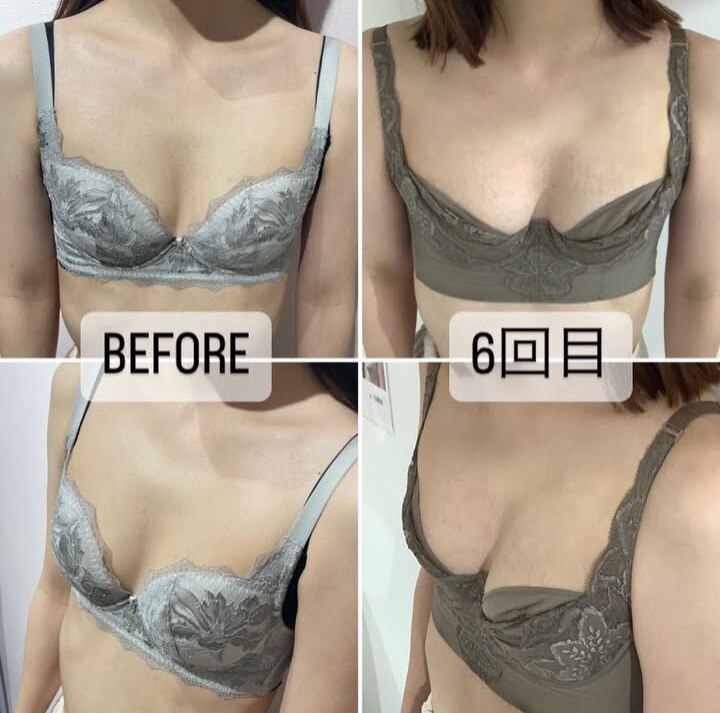 パッドなしのブラジャーでもふんわりまんまるバストへ