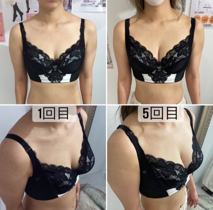 バストはしっかりカップに入るようにパンパンに成長！