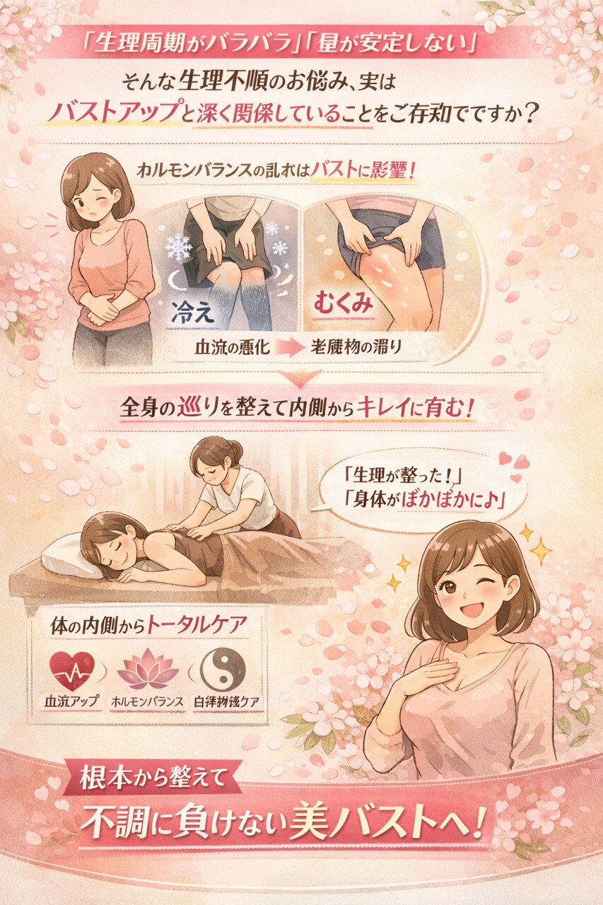 大きくするだけではなく身体を整えるバストケアを。