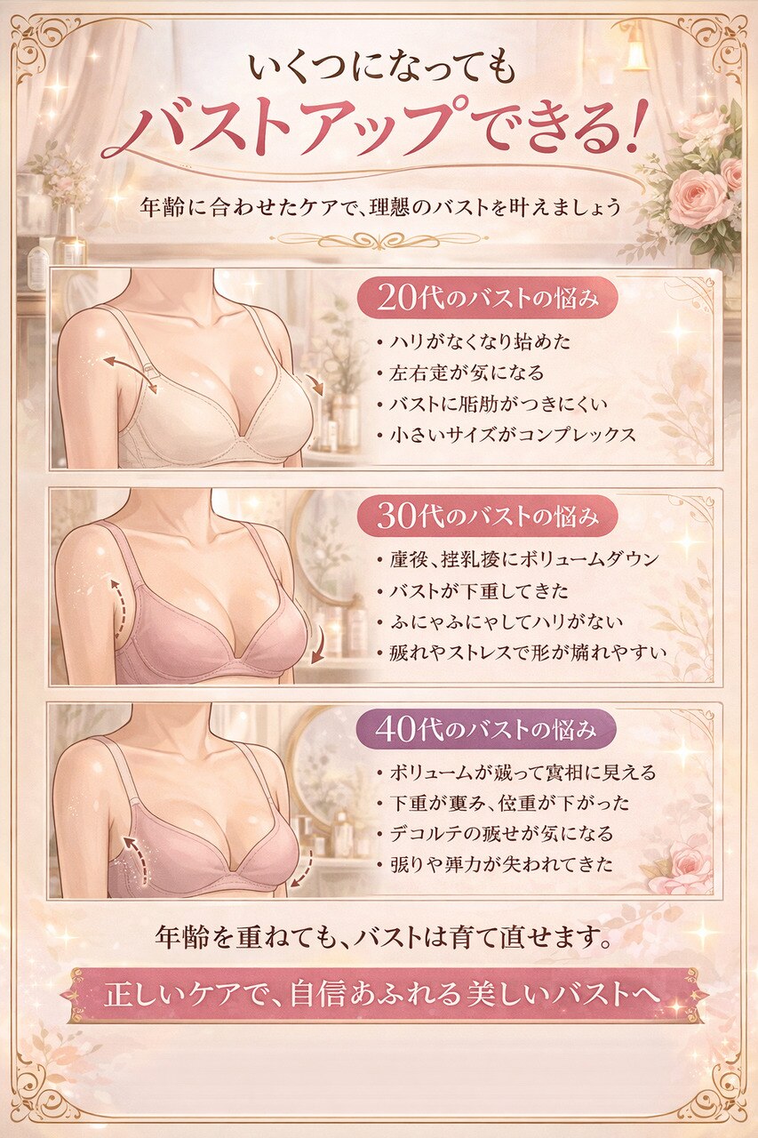バストはいつからでも“変えられる”